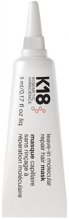 K18 Leave-In Molecular Repair Hair Mask leave-in treatment for repairing keratin chains