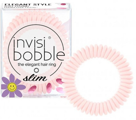 Invisibobble Slim Retro Dreamin‘ Cuter than you Pink gumička do vlasů