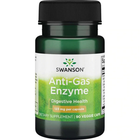 Swanson Anti-Gas Enzyme Doplnok stravy pre zdravé trávenie