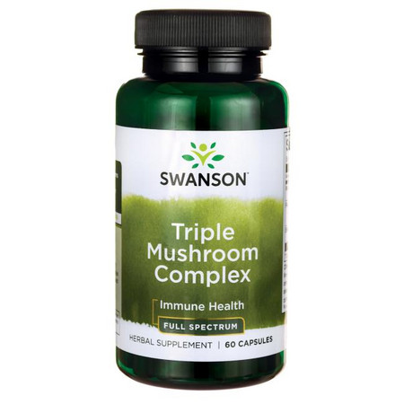 Swanson Triple Mushroom Complex - Full Spectrum Doplnok stravy na podporu imunity
