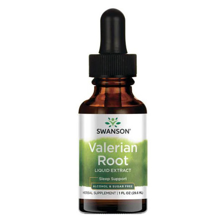 Swanson Valerian Root Liquid Extract Doplnok stravy na podporu spánku