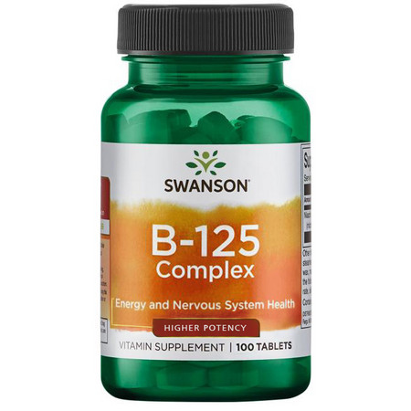 Swanson Vitamin B-125 Complex Doplnok stravy s obsahom vitamínu B