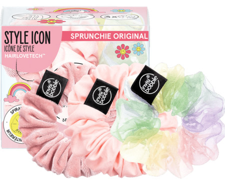 Invisibobble Sprunchie Original Retro Dreamin‘ Macaron Satz Haarbänder aus Stoff