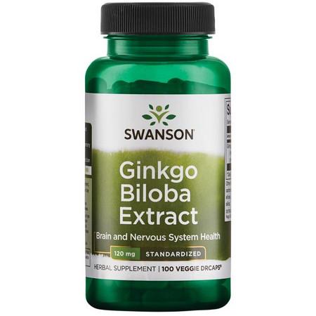 Swanson Ginkgo Biloba Extract Doplnok stravy pre zdravie mozgu a nervového systému