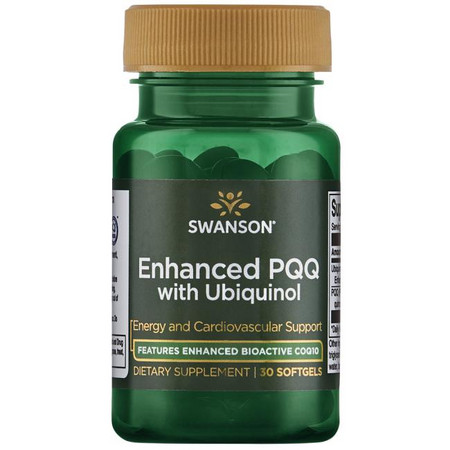 Swanson Enhanced PQQ with Ubiquinol Doplnok stravy pre energiu a kardiovaskulárnu podporu