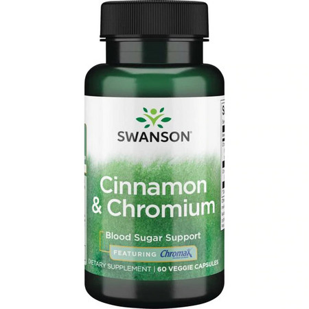 Swanson Cinnamon & Chromium Doplněk stravy pro podporu krevního cukru