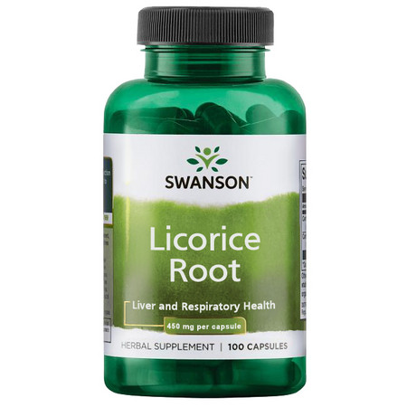 Swanson Licorice Root zdraví jater a dýchacích cest