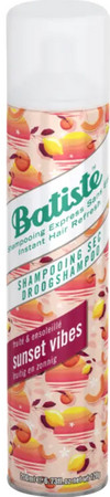 Batiste Sunset Vibes dry shampoo with a fruity and sunny scent
