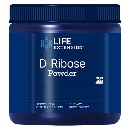 Life Extension D-Ribose Powder Doplněk stravy pro podporu buněčné energie a zdraví srdce