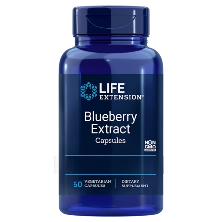 Life Extension Blueberry Extract Capsules Doplněk stravy pro podporu kognitivního zdraví a funkce DNA