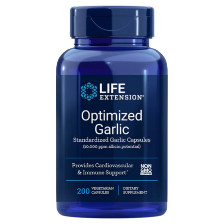 Life Extension Optimized Garlic Doplněk stravy pro kardiovaskulární a imunitní podpora