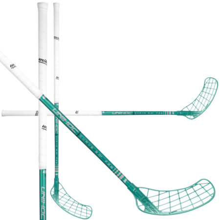 Unihoc PLAYER Curve 3.0º 26 green/white Florbalová hokejka