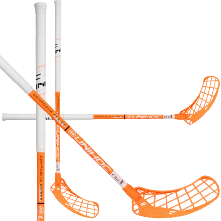 Unihoc EPIC Composite 32 neon orange/white Floorball Schläger