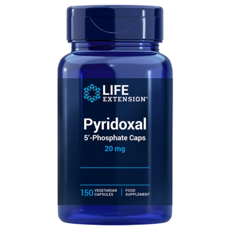 Life Extension Pyridoxal 5'-Phosphate Caps Pokročilá forma vitamínu B6 pro zdraví srdce, nervů a očí