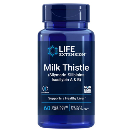 Life Extension Milk Thistle (Silymarin-Silibinins-Isosilybin A &/ B) Doplnok stravy pre zdravú funkciu pečene