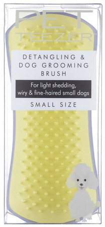 Tangle Teezer Pet Teezer Small Detangling & Dog Grooming Brush eine kleine Bürste zum Kämmen des feineren Fells von Haustieren