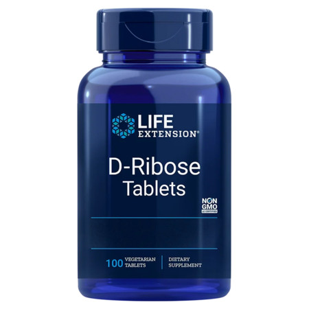 Life Extension D-Ribose Tablets Doplněk stravy pro zdravé srdce a energii svalů