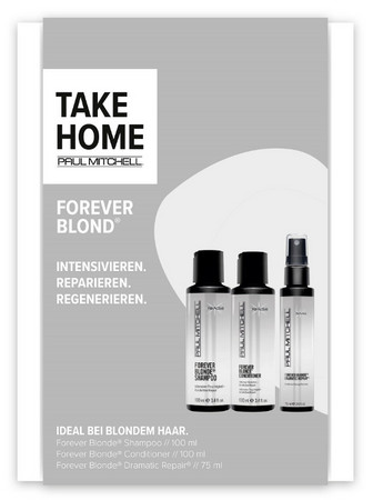 Paul Mitchell Forever Blonde Take Home Kit travel trio set for the perfect blonde