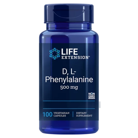 Life Extension D, L-Phenylalanine Doplněk stravy pro podporu nálady