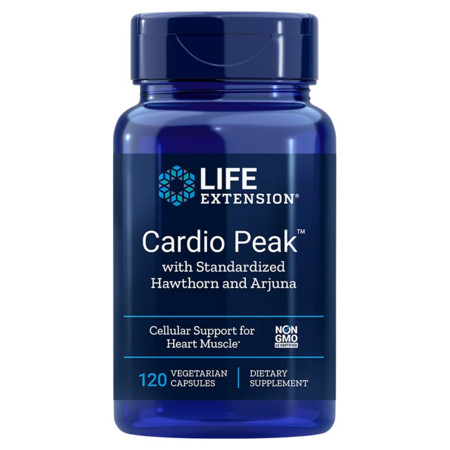 Life Extension Cardio Peak with Standardised Hawthorn and Arjuna Kardiotonische Unterstützung mit doppelter Wirkung