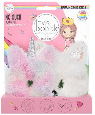 Invisibobble Kids Sprunchie Bunnycorn dárková sada látkových gumiček do vlasů