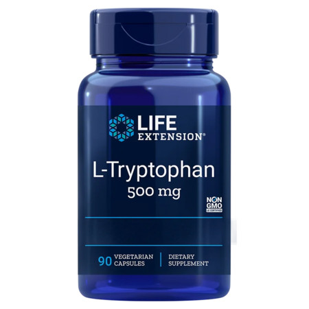 Life Extension L-Tryptophan Doplnok stravy na podporu spánku, nálady a stresu