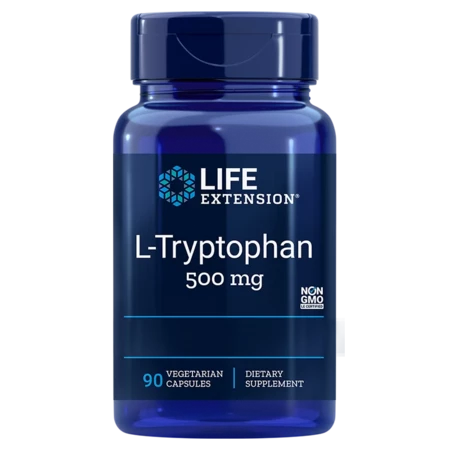 Life Extension L-Tryptophan Doplněk stravy pro podporu spánku, nálady a stresu