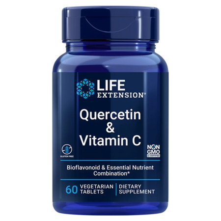 Life Extension Quercetin & Vitamin C Doplnok stravy na podporu bunkového zdravia a imunitných funkcií