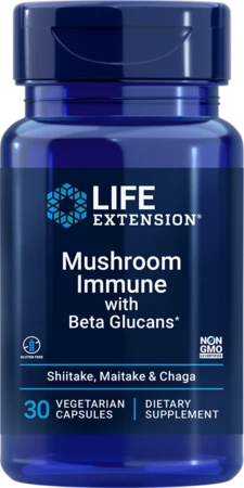 Life Extension Mushroom Immune with Beta Glucans Immunitätsunterstützung