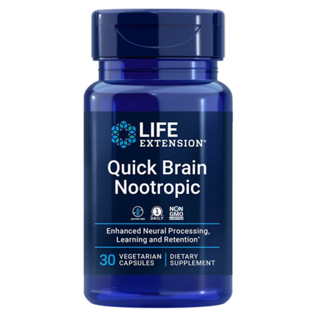 Life Extension Quick Brain Nootropic Doplněk stravy pro zdraví mozku