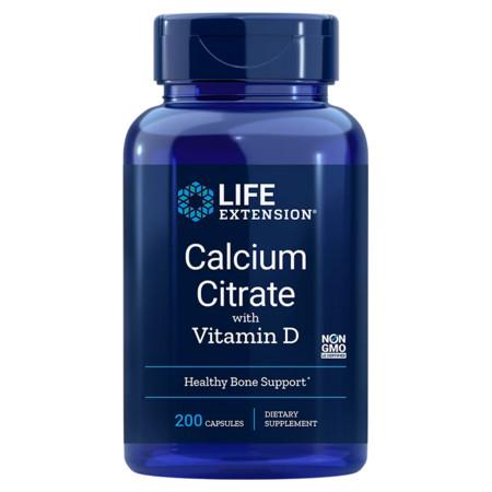 Life Extension Calcium Citrate with Vitamin D Doplněk stravy pro zdraví kostí