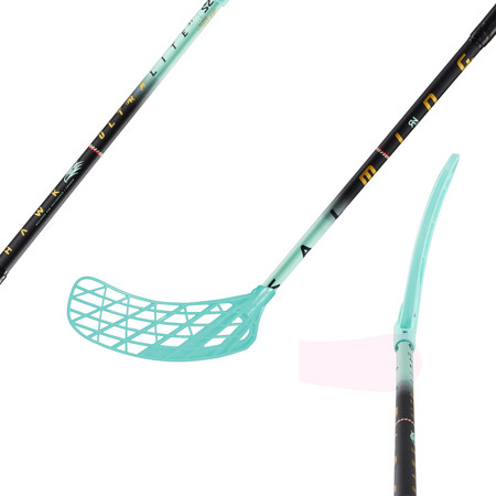 Salming Flow UltraLite F32 black/turquoise Florbalová hokejka