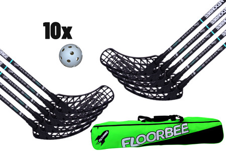 FLOORBEE Falcon PRO 26 with bag Unihockey-Set aus Carbonstöcken