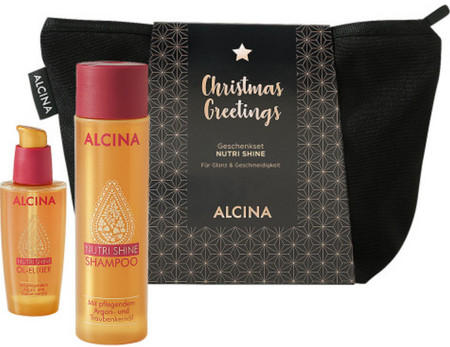Alcina Gift Set Nutri Shine package for silky shine hair
