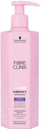 Schwarzkopf Professional Fibre Clinix Vibrancy Purple Shampoo fialový šampón pre blond a biele vlasy
