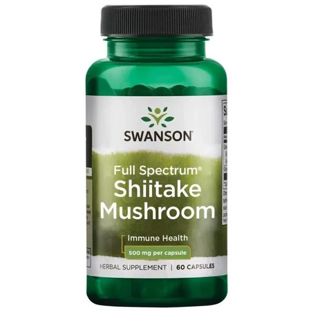 Swanson Full Spectrum Shiitake Mushroom Doplněk stravy pro podporu imunity