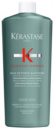 Kérastase Genesis Homme Bain de Force Quotidien Reinigungs- und Kräftigungsshampoo für Männer für geschwächtes Haar