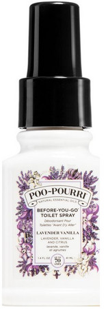 Poo Pourri Before-You-Go Spray Lavender Vanilla toilet scent with lavender and vanilla