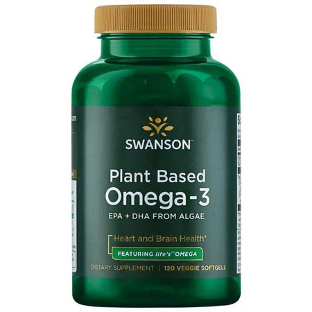 Swanson Plant Based Omega-3 Doplnok stravy pre zdravie srdca a mozgu