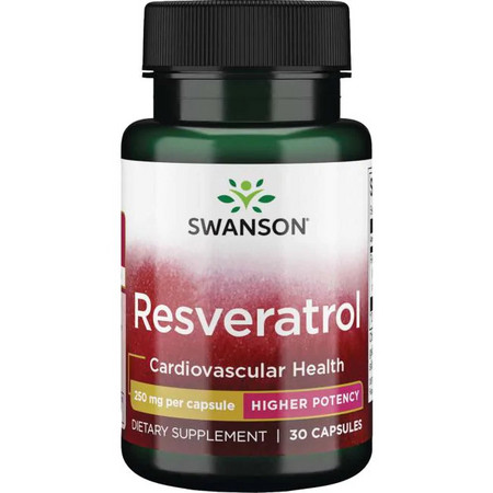 Swanson Resveratrol Resveratrol 100 Doplněk stravy pro kardiovaskulární zdraví