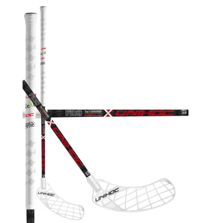 Unihoc UNITY TeXtreme Feather Light Curve 1.0º 29 red/white Floorball Schläger