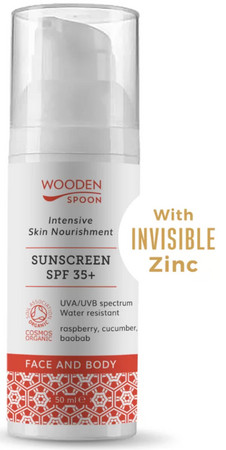 Wooden Spoon Sunsreen Lotion SPF 35+ tanning lotion for body and face SPF 35