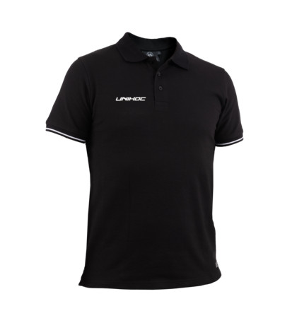 Unihoc CLASSIC unisex black Polo T-Shirt