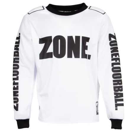 Zone floorball Goalie sweater UPGRADE SW white/black Brankársky dres
