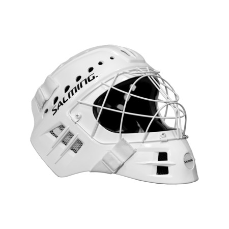 Salming Phoenix Elite Helmet White Shiny Goalie Mask