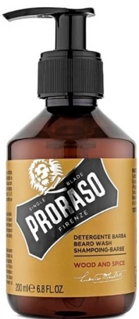 Proraso Beard Wash Wood & Spice šampon na vousy s vůni dřeva a koření