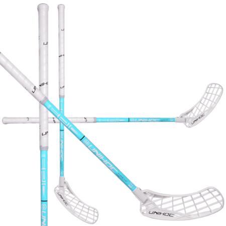 Unihoc EPIC Curve 1.0º 32 turquoise/white Florbalová hokejka