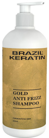 Brazil Keratin Gold Anti Frizz Shampoo šampon pro nadstandartní péči