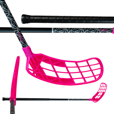 Salming QUEST1 ULTRALITE F27 Black/Pink Unihockey-Stick