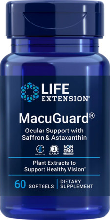 Life Extension MacuGuard® Ocular Support with Astaxanthin Doplnok stravy na podporu zdravia očí a nočného videnia